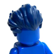 Lego - Minifigure Hair - Dark Blue, Bushy, Swept Back, Spiked