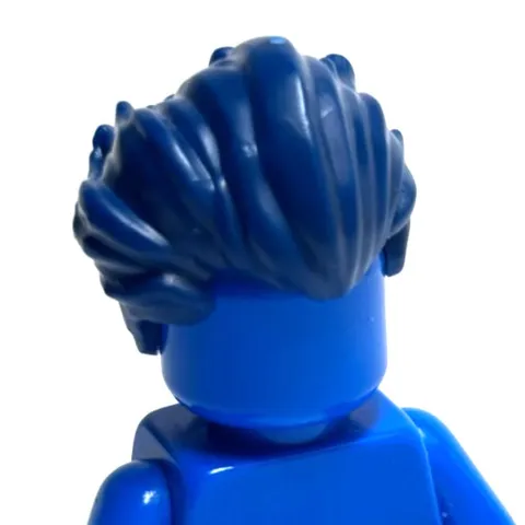 Lego - Minifigure Hair - Dark Blue, Bushy, Swept Back, Spiked