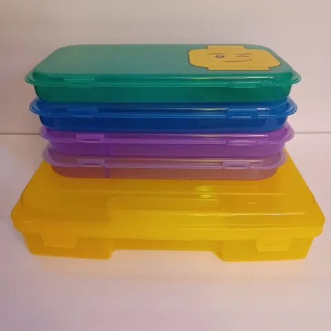 Retired Discontinued 2010 Lego Project Case Storage tub + 4x minifigure storage
