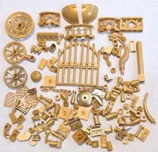 LEGO Gold Parts Lot Building Genuine Parts Pieces