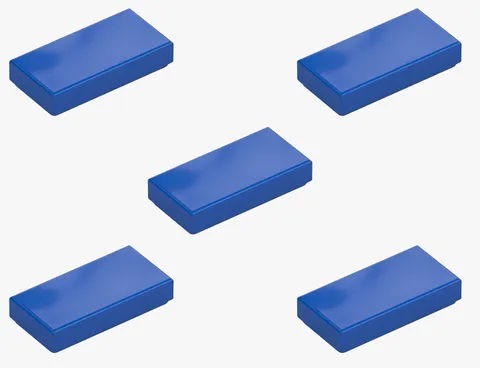 5 New LEGO Blue 1x2 Tile 3069 flat tile smooth finish floor trim flat 306923