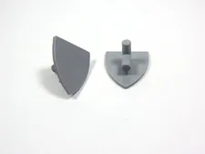 LEGO Lot of 2 Light Bluish Gray Blank Plain Triangular Shields Armor Minifig I2