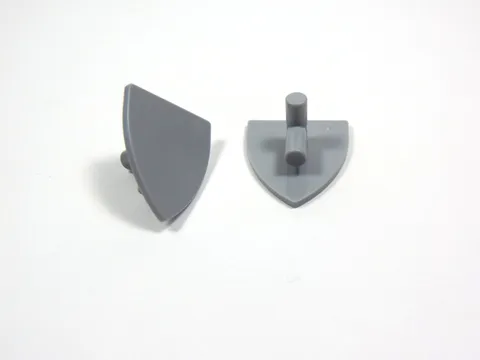 LEGO Lot of 2 Light Bluish Gray Blank Plain Triangular Shields Armor Minifig I2