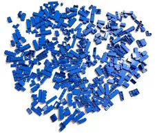 LEGO Blue Parts Lot - Mixed Bricks, Plates, Slopes, Tiles, Bulk Pieces MOC