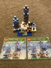 LEGO Minecraft: The Ice Spikes (21131) Complete With Instructions Minifigures