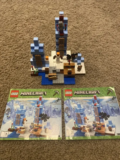 LEGO Minecraft: The Ice Spikes (21131) Complete With Instructions Minifigures