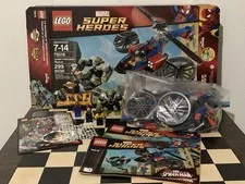 LEGO 76016 Marvel Spider-Helicopter Rescue w/ Spider-Man Minifigs Manuals & Box