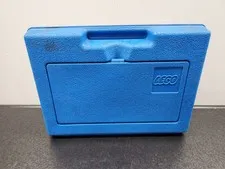 Vintage LEGO Blue Carrying Storage Case Box 1983 Made in USA Interlego Tote