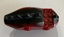 Lego Animal Dragon Torso Piece Only Black & Dark Red Fantasy Era - 7093