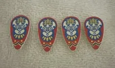 LEGO Minifigure Shield Oval w/ Islanders Mask Pattern  Pirates 2586px10 Lot Of 4