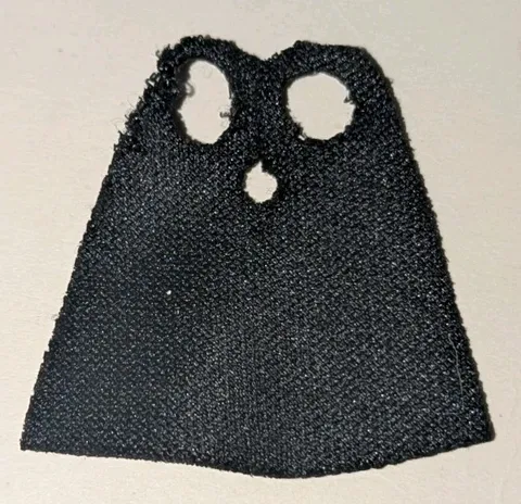 LEGO BLACK Minifigure CAPE ONLY Standard Spongy Stretchable Piece Part # 19888