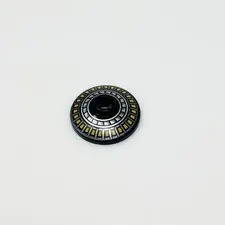 4740pb041 LEGO Dish Inverted 2x2 Radar B. L. Orange Ring Silver Radial Pattern