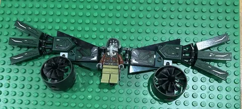 LEGO Vulture Minifigure in brown bomber jacket with wings from 76195