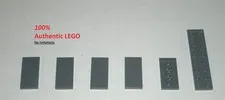 LEGO NEW 2x4 Dark Stone Grey Tile (5x) 4560184 Brick 87079