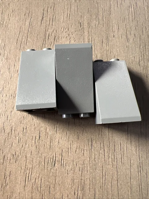 LEGO 3684c Dark Bluish Gray Slope 75 2 x 2 x 3 with Bottom Tube 3 Pieces