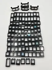 LEGO Bulk lot 110 black Windows frames city town building Castle Plane Train