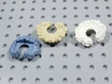 LEGO Lot of 3 Fur Neck Collar Bird Nest Minifig Tan White Sand Blue BT