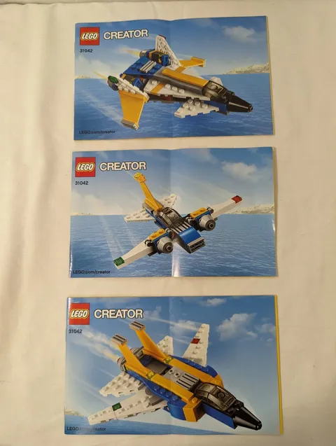 Lot of 3 Manuals Lego CREATOR Instruction Manuay Only 31042  paper booklet 