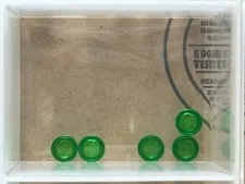 LEGO Parts - Trans-Green Tile, Round 1 x 1 - No 98138 - QTY 5