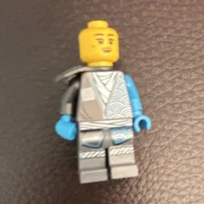 LEGO Minifigure Gray Outfit Blue Arms & Hands Yellow Head Plastic