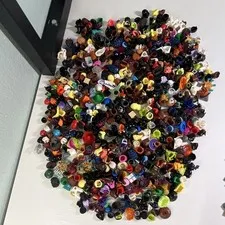 LEGO Minifigure Parts Bulk Lot Hair, Hats, Helmets, Etc. 19oz