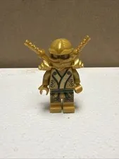 Used LEGO Ninjago Lloyd Golden Ninja The Final Battle Minifigure With 2 Swords