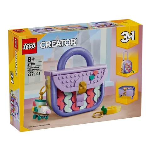 31391 FASHION BAG WITH STORAGE purse lego creator 3 in 1 legos set NEW