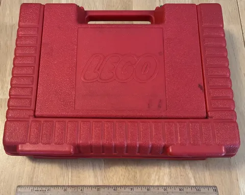 Vintage 1985 Red Lego Hard Plastic Portable Carrying Storage Case Box-EMPTY