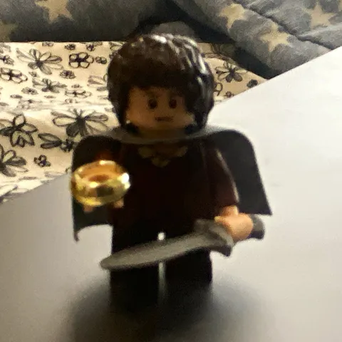 LEGO Minifigure Frodo Baggins Figure w/ Cape Sword & One Ring Accessory
