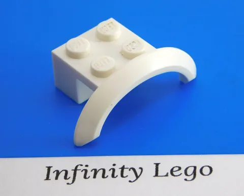 6 LEGO White Mudguard (Short) Arch 2 x 4 x 1 Wheel Car Truck (98282 28579)