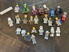 Lot Of Lego Figurines And 5lbs Of Legos. Harry Potter And Star Wars Mixed Pieces