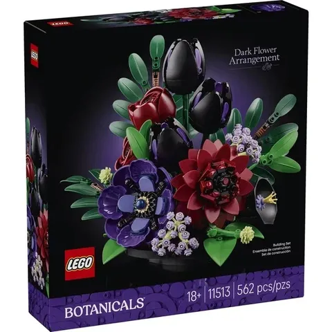 LEGO Botanicals Dark Flower Arrangement 11513 New & Sealed – Minor Box Damage