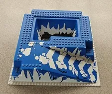 LEGO 32x32 Raised Baseplate #2552 Blue White Ice Planet Set 6983