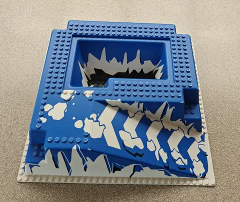 LEGO 32x32 Raised Baseplate #2552 Blue White Ice Planet Set 6983