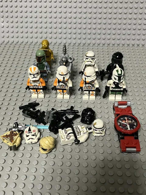 LEGO Minifigure Lot Star Wars Clones Gree Watch and spare parts 