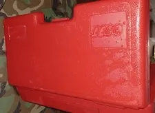 Vintage LEGO Storage Case 80's Carrying Case Box Bin 17x10x5 Large Red USA