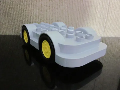 LEGO Duplo 15314 12591 Chassis Base 2012 Gray Wheels Moc Create Tires