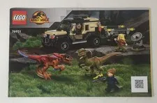 Lego 76951 Pyroraptor & Dilophosaurus Instruction Manual Book Only - No Bricks