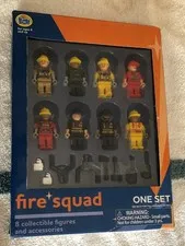New  FIRE SQUAD Set  8  Figures w/ Accessories   Not Lego  Rescue Action