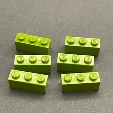 Lego 3622 Lime Green Replacement Parts Pieces Lot of 6