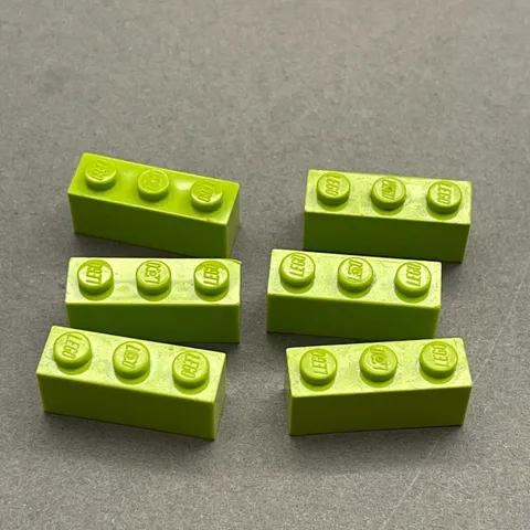 Lego 3622 Lime Green Replacement Parts Pieces Lot of 6