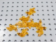 LEGO Lot of 8 Trans Orange Plumes Flames Feathers Minifig BI