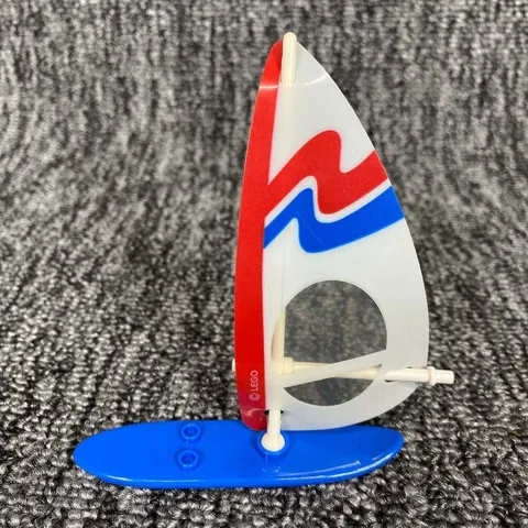 LEGO Windsurfer Sailboat Unisex Kids Blue Red White Pattern Sail Toy Piece