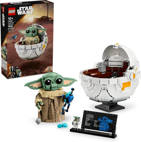 LEGO Star Wars: The Mandalorian Grogu with Hover Pram Building Toy Set - 75403