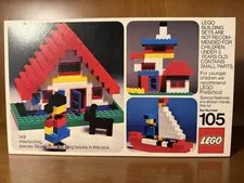 NEW SEALED LEGO 105 Building Set - RETIRED Universal Building Set Basic Set 1973