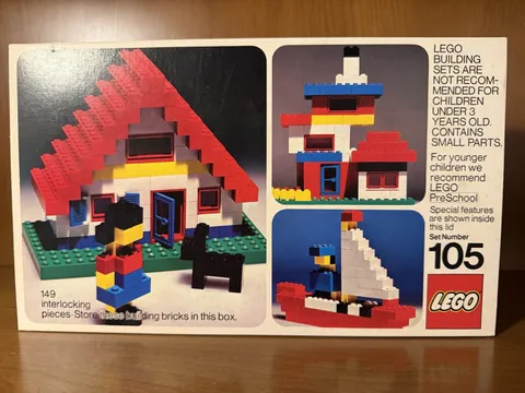 NEW SEALED LEGO 105 Building Set - RETIRED Universal Building Set Basic Set 1973