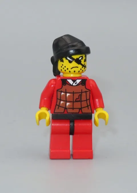 LEGO Vintage Ninja Robber red eyepatch minifigure 6093 6045 6033