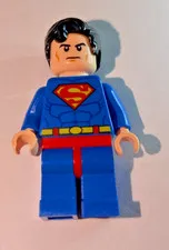 LEGO Superman Minifigure DC Super Heroes Blue Suit Yellow Belt NO CAPE Used