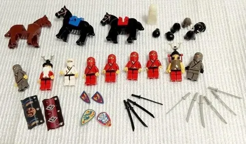 LEGO Castle Parts and Ninja Minifigures Lot of 9