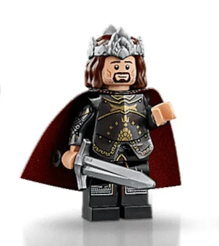 LEGO Aragorn King Elessar~ minifigure from LOTR Minas Tirith Set 11377